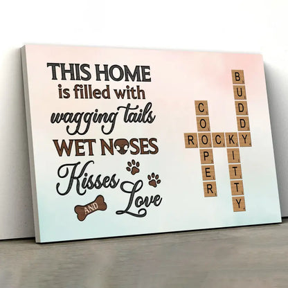 A House is Not a Home Without Paw Prints – Custom Pet Name Puzzle Poster, Ornament, Plaque, Pillow, Cup & More – Personalized Gift for Dog Lovers