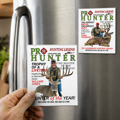 Personalized Acrylic Fridge Magnet, Hunting Legend in the Wilderness, Creative Gift for Dad