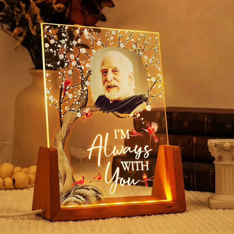 Personalized LED Light Frame With Photo And 'I'm Always With You' Soft ...
