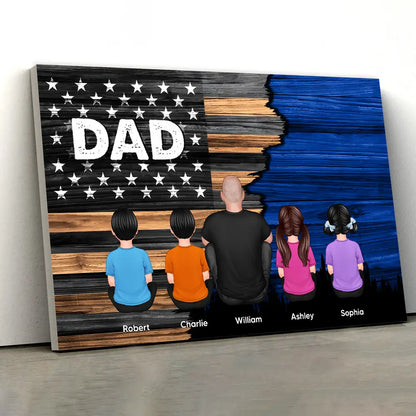 To Dad with Love – Custom Poster with Kids’ Names – Thoughtful Father’s Day Gift from the Family