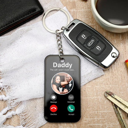 Custom Photo Memorial Keychain – “The Call I Wish I Could Take” Keepsake for Someone You Miss