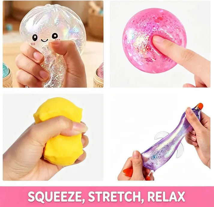 Squishy Advent Calendar Set, Cute Colorful Toys, Unique Christmas Gift for Kids and Friends