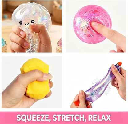 Squishy Advent Calendar Set, Cute Colorful Toys, Unique Christmas Gift for Kids and Friends