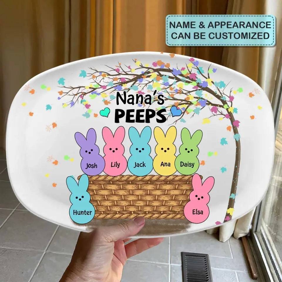 Nana's Favorites - Customized 'Peeps' Platter - The Perfect Surprise for Grandma & Family