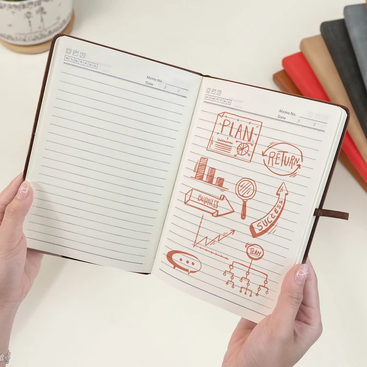 Personalized Leather Journal with Sleepy Sloth Holding Papers, Relatable Humor, Unique Gift for Coworkers