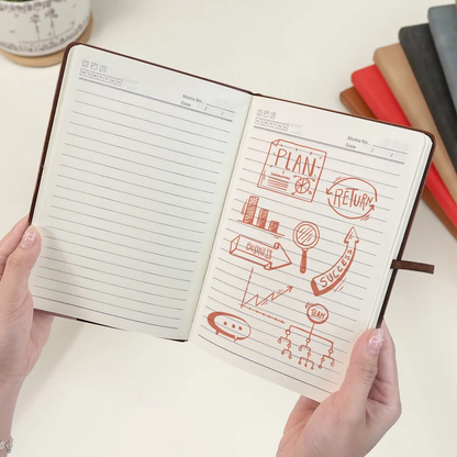 Personalized Leather Journal with Sleepy Sloth Holding Papers, Relatable Humor, Unique Gift for Coworkers