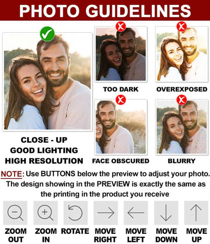 Personalized 2-Layer Wooden Car Visor Clip with Photo Heart Drive Safe I Love You, Unique Couple Gift