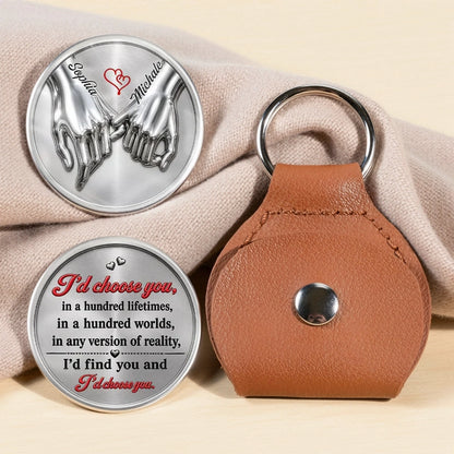 Personalized Pocket Hug With Pinky Promise Art, Unique Romantic Gift For Partner, Everyday Love Keepsake