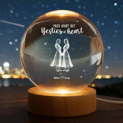 You Are the Sister I Got to Choose Globe Lamp, Personalized Best Friend Sister Gift, Cozy Glow Bedroom Decor