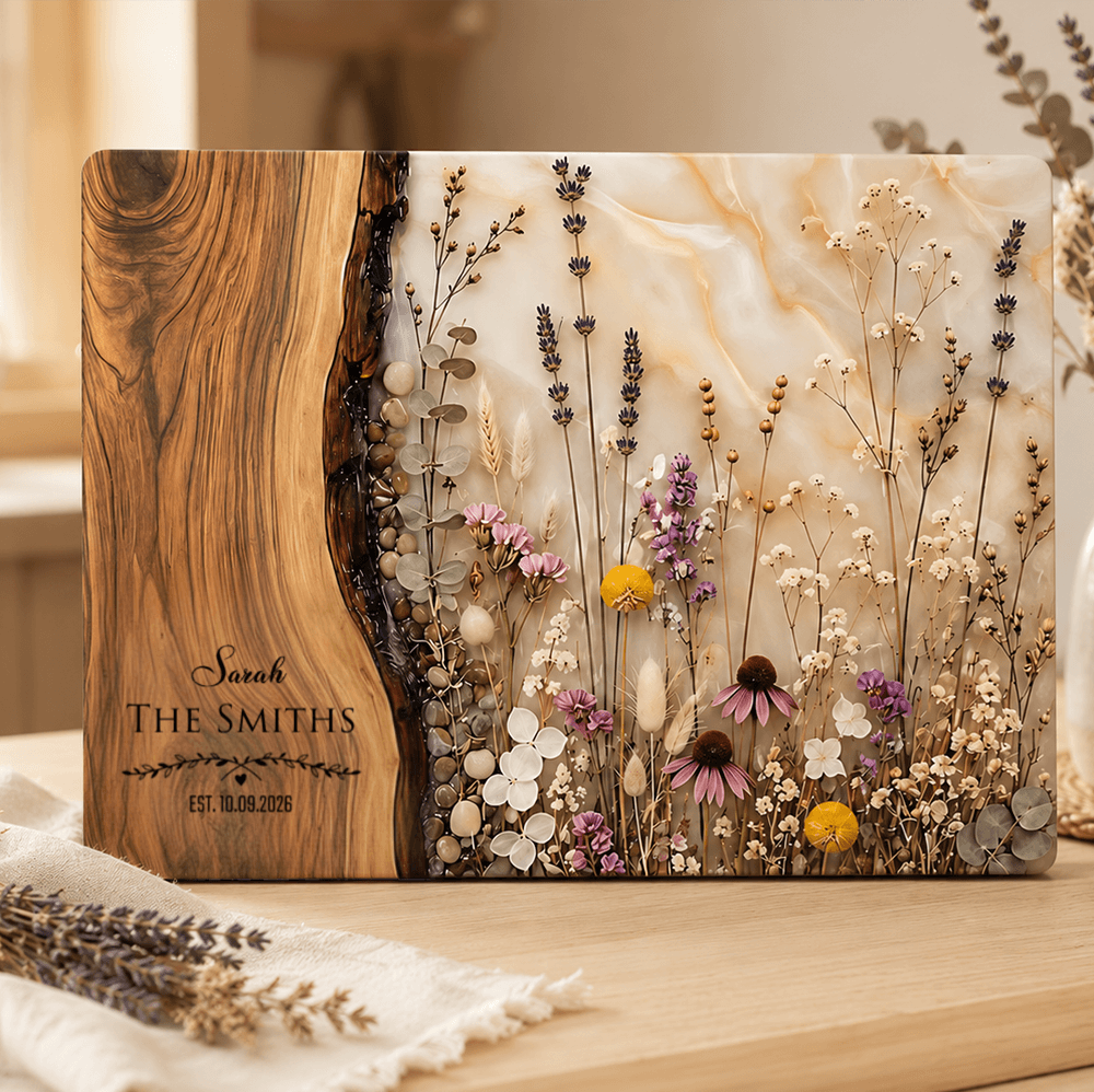 Personalized Tempered Glass Cutting Board, Stain Resistant & Odor Resistant Kitchen Board with Custom Name, Easy Clean Gift for Home Cooks