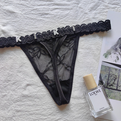 Customizable Sexy Women's Thong, Personalized Text Design, Valentine's Day Gift, Romantic Present for Couples