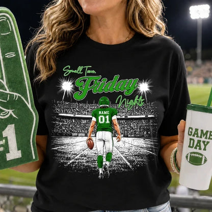 Personalized Sweatshirt, Football Player Walking Onto a Floodlit Field, Creative Gift for Football Fans