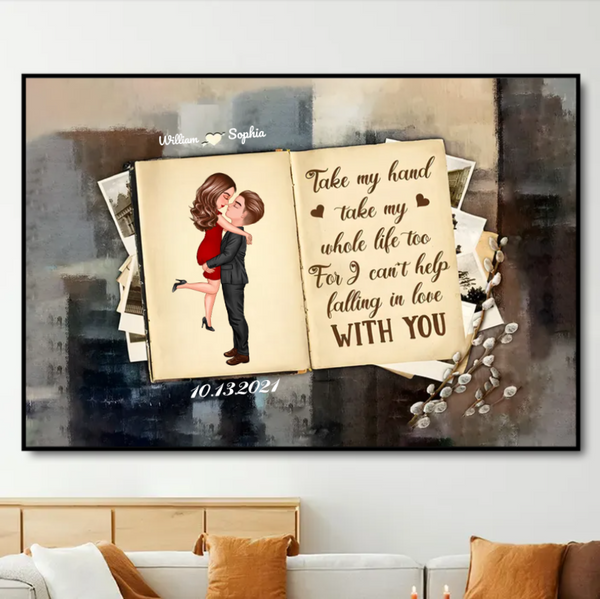 "Forever Yours - Personalized Poster or Canvas for Couples - A Romantic Gift Celebrating Your Special Date"