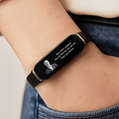 Personalized Silicone Bracelet with Memorial Photo, Unique Sympathy Gift for Family Keepsake