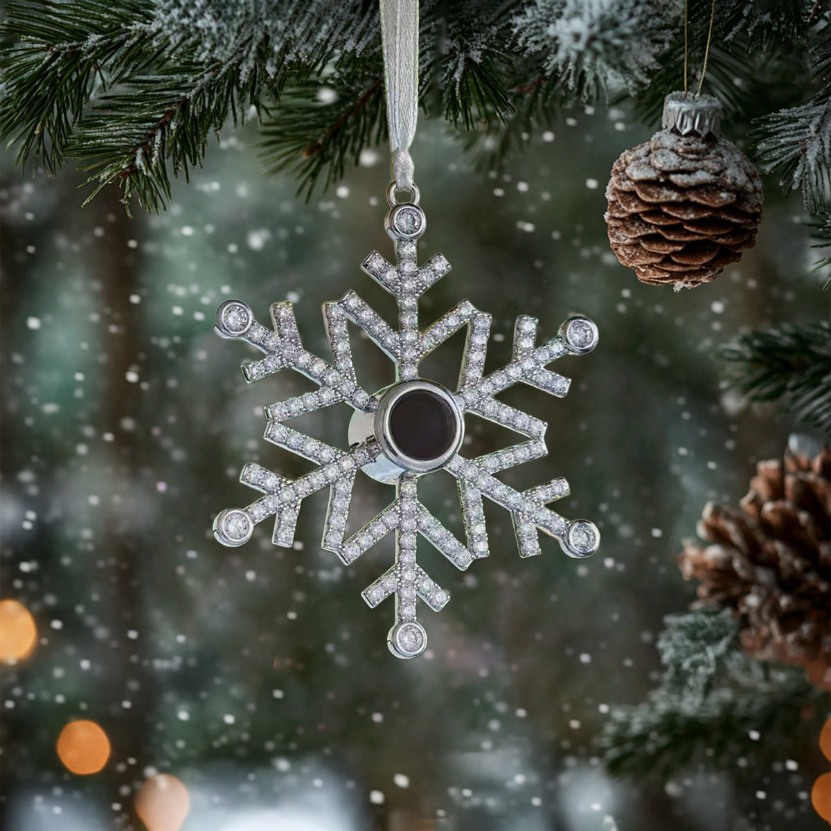 Personalized Photo Ornament - Capture Your Love in Sparkling Elegance