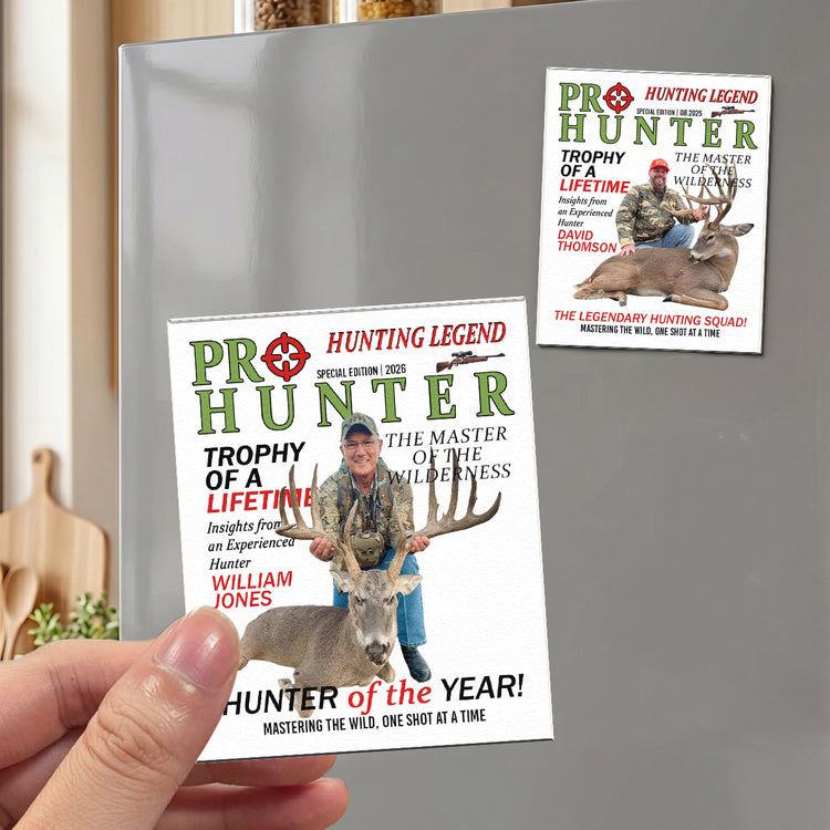 Personalized Acrylic Fridge Magnet, Hunting Legend in the Wilderness, Creative Gift for Dad