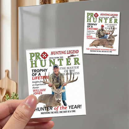 Personalized Acrylic Fridge Magnet, Hunting Legend in the Wilderness, Creative Gift for Dad