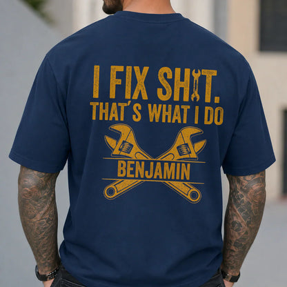 Funny Wrench Quote Classic Tee, Personalized Creative Gift for Husband, Grandpa & Mechanic