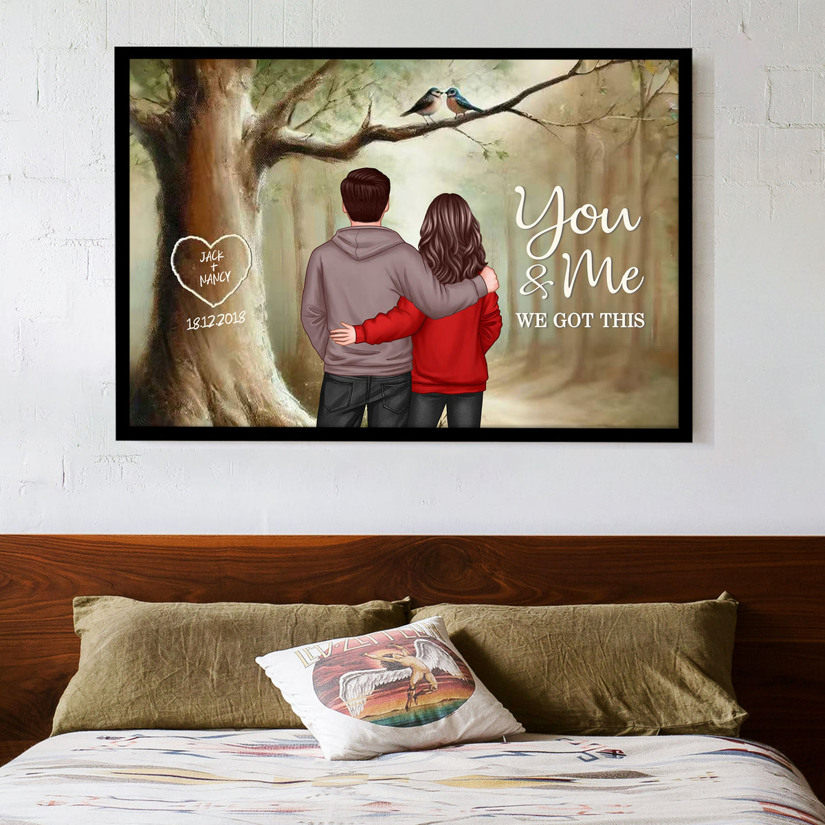 Personalized Acrylic Music Magnet – “You & Me We Got This” Couple Gift with Custom Names and Song