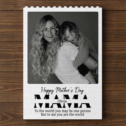 Custom PVC Building Brick Puzzle for Mom - Happy Mother's Day Photo Keepsake, Heartwarming Unique Gift