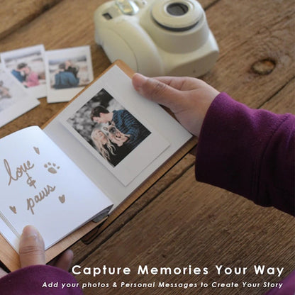Personalized Wooden Memory Book with Custom Photo Cover, Family Keepsake Album Gift for Parents & Grandparents