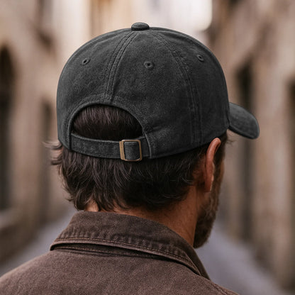 Personalized Washed Denim Baseball Cap, God Bless America Eagle Flag Design, Vintage Look Everyday Wear, Unique Gift