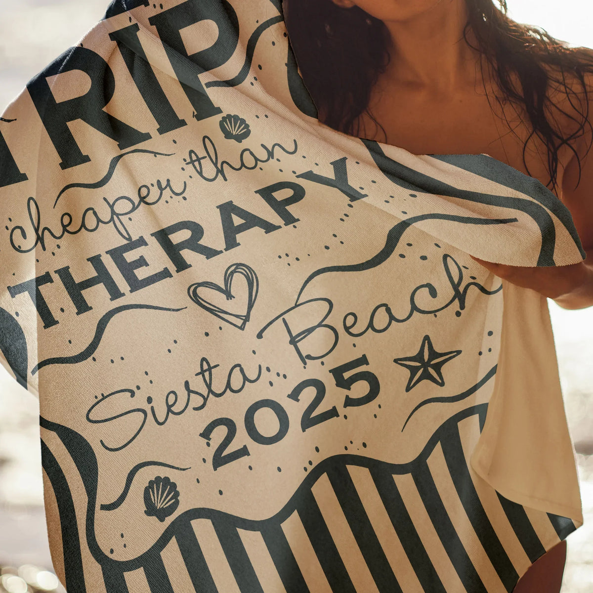 Personalized Girls Trip Beach Towel, Custom Besties Trip Design for Beach Days, Unique Colorful Gift for Friends
