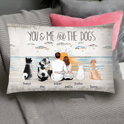 Personalized Poster, Ornament, Plaque, Keychain, Sign - "You & Me and the Dogs" Custom Gift for Dog Lovers
