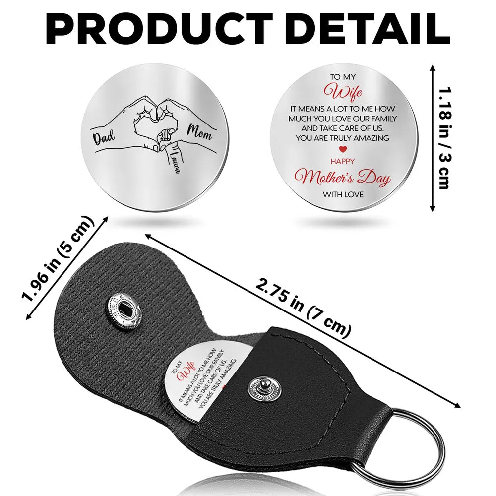 Pocket Hug Token with Sweet Message - Carry a Little Love Daily, Thoughtful Gift for Mom, Wife or Partner