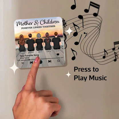 Personalized Sunset Music Theme Acrylic Fridge Magnet – Custom Gift for Mothers