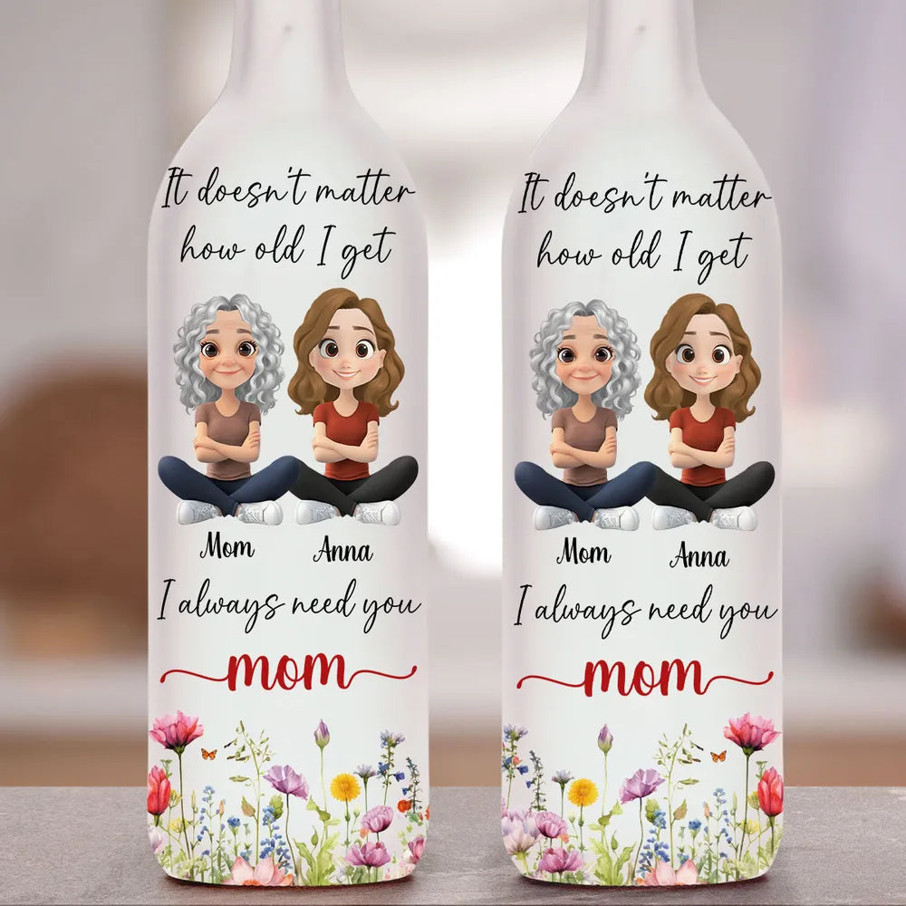 Always And Always Personalized Bottle Lamp, Sweet Mom Quote Light for Cozy Nights, Thoughtful Gift for Mom