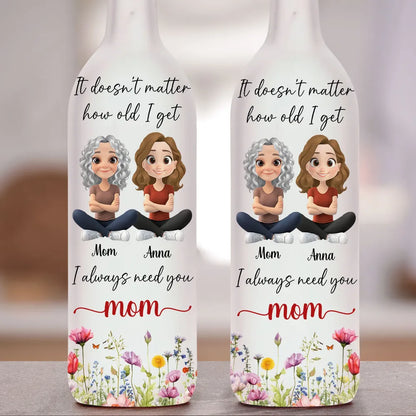 Always And Always Personalized Bottle Lamp, Sweet Mom Quote Light for Cozy Nights, Thoughtful Gift for Mom