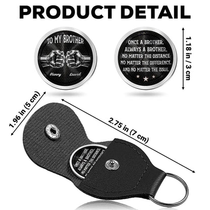 Personalized Pocket Hug Token for Brother, Fist Bump Design, Unique Everyday Keepsake Gift He Can Carry