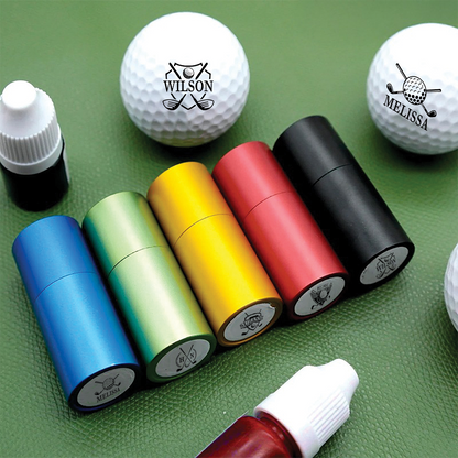 Personalized Plastic Golf Ball Stamp with Gift Box, Reusable Marker Golf Accessory, Unique Gift for Dad or Golf Lovers