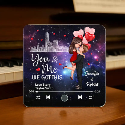 "You Are the Missing Piece to My Heart" Personalized Acrylic Music Magnet – Custom Couple Gift with Favorite Song