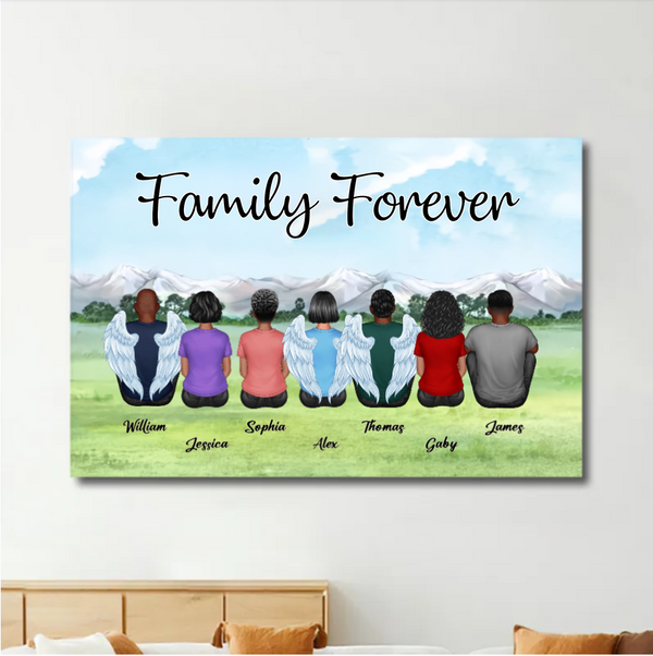 Personalized Brothers & Sisters Forever Poster or Canvas, Keychain, Plaque, Ornament, Wallet Card - Perfect Gift for Siblings, Memorial Keepsake