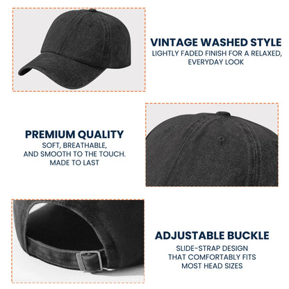 Personalized Washed Denim Baseball Cap, Forget Father's Day Dad We Love You Every Day, Unique Gift for Dad