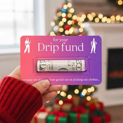 Personalized Money Holder Card, Santa Wish List Design, Unique Christmas Gift for Family & Friends