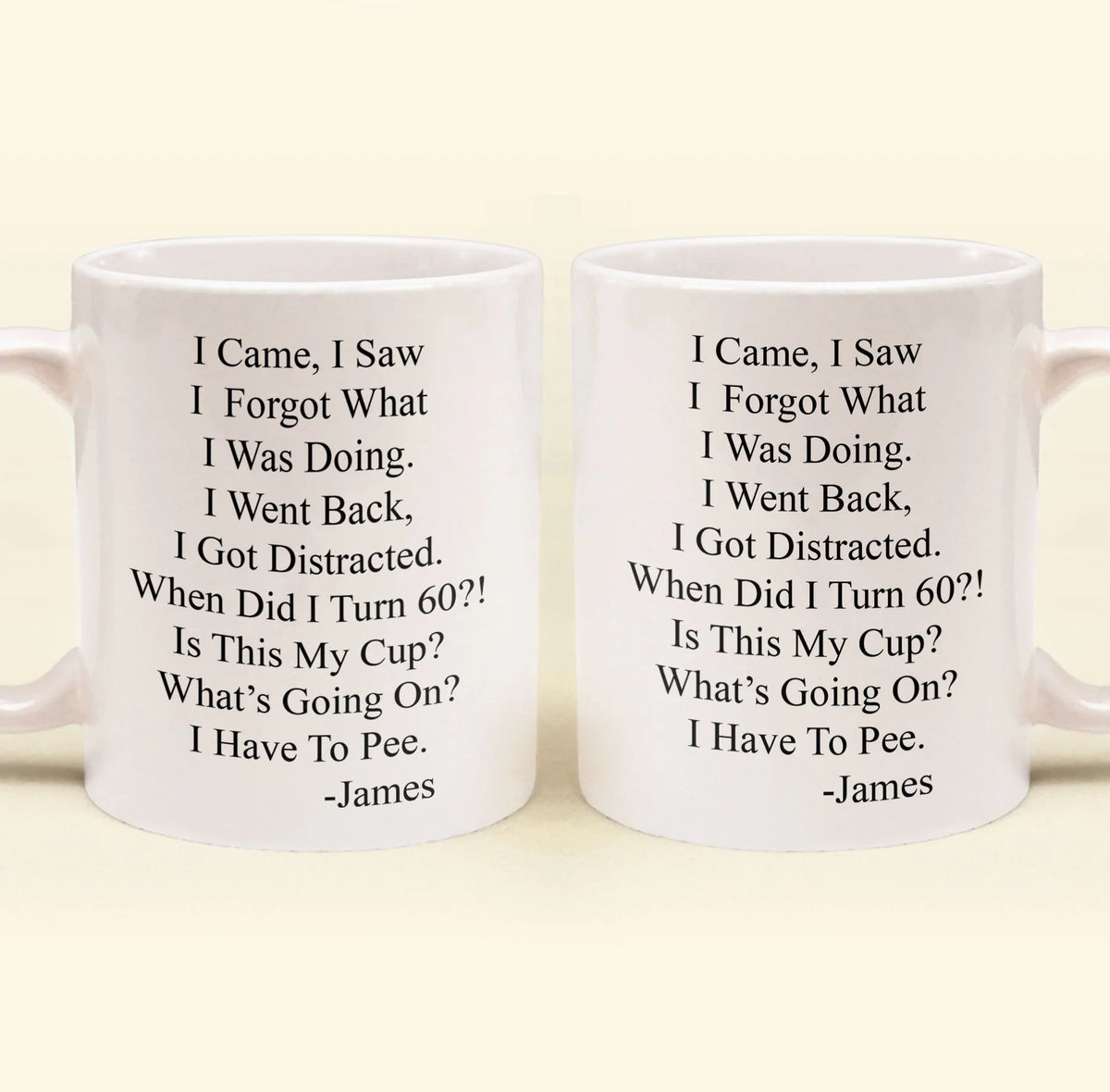 Funny Aging Quote Ceramic Mug, Personalized Daily Coffee Gift for Coworker or Friend, Cute Desk Laugh Gift