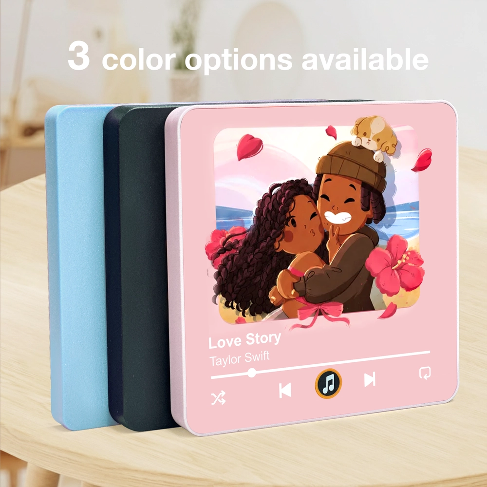 Personalized Acrylic Music Magnet with Photo & Song, Romantic Couple Keepsake Gift for Partner