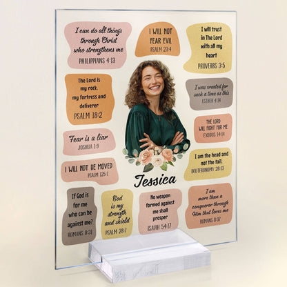 Inspirational Scripture Moments - Customizable Acrylic Photo Plaque with Personalized Bible Verses
