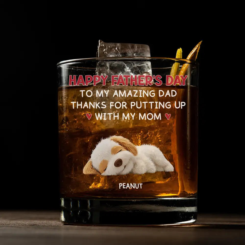 Personalized Whiskey Glass – Cute Pets Father’s Day Gift