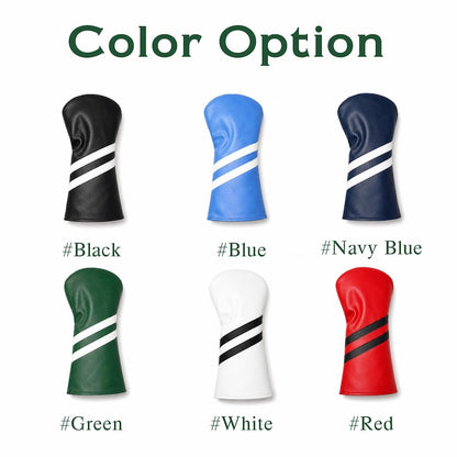 Personalized  Leather Golf Club Headcover, Green or White Monogram Design, Unique Gift for Golfers