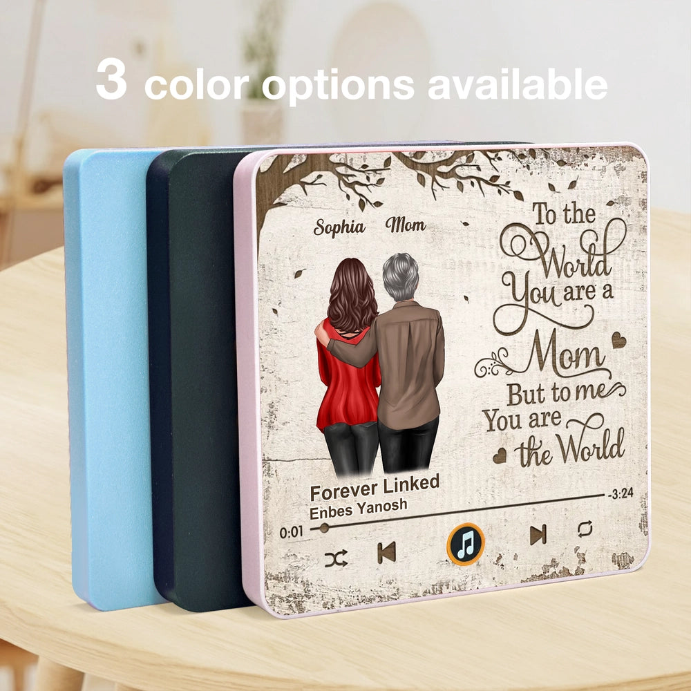Acrylic Music Magnet Mother and Daughter Forever Linked Together Fridge Decoration, Sweet Personalized Gift