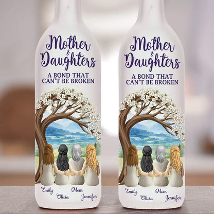 Mother & Daughter Bottle Lamp Personalized Keepsake Cozy Ambient Light for Nightstand A Thoughtful Unique Gift for Mom