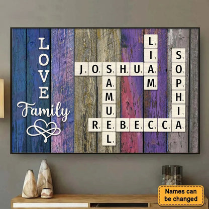 Personalized Family Name Crossword Poster – A Unique Gift for Loved Ones