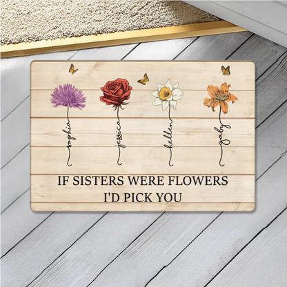 Custom personalized gift surprise with 'If Friends Were Flowers I'd Pick You' plaque, poster, ornament, jewelry dish, or keychain design