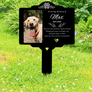 Personalized Dog Memorial Metal Garden Stake, In Loving Memory Tribute, Creative Sympathy Gift for Pet Owner