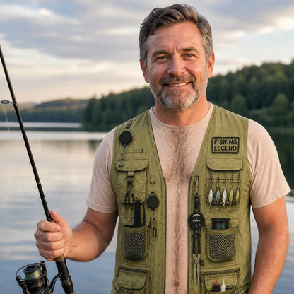 Personalized Fishing Legend Printed T-Shirt, Unique Fishing Gift for Dad, Grandpa & Men Who Love Fishing