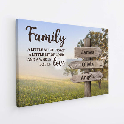 Family Love Quote Poster with Custom Names, Scenic Dock and Mountains Wall Decor, Thoughtful Unique Gift